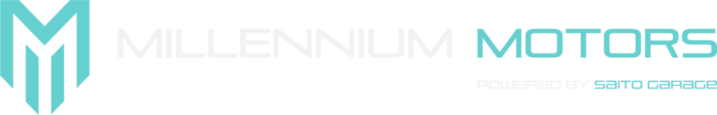 millennium motors white logo